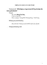 Chuyên đề Bồi dưỡng học sinh giỏi Chuyên đề về giải bài tập nhận biết và phân biệt chất